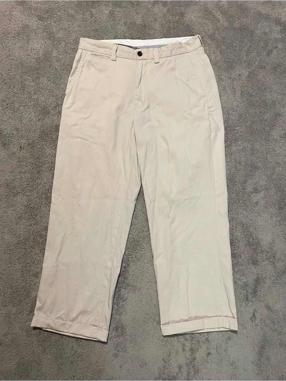 Vintage Polo Ralph Lauren Chino Pants Mens 32x26 Ivory Classic Fit Preppy